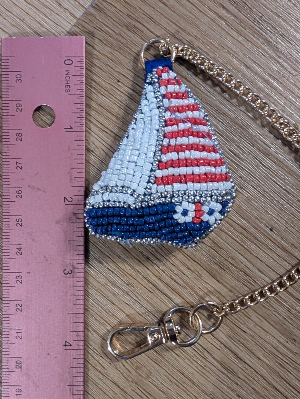 sold**Handmade 3D Beaded Bag Charm 1pc - Picture 5 of 16